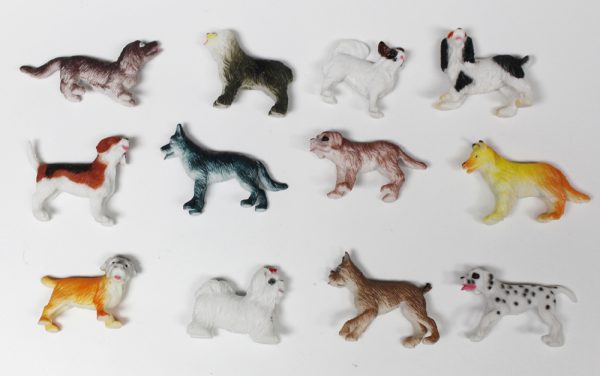 12 Kinds of small plastic dog toy