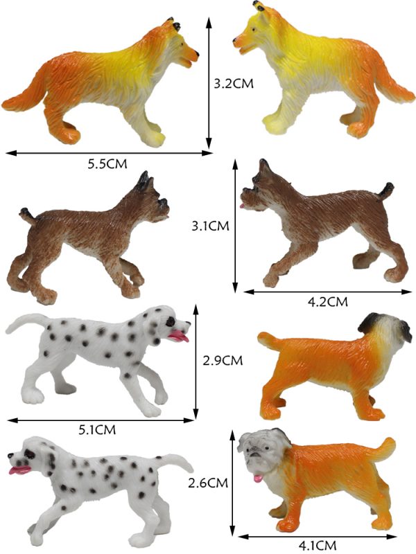 12 Kinds of small plastic dog toy
