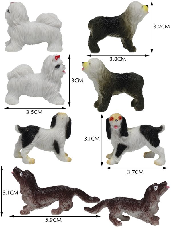 12 Kinds of small plastic dog toy