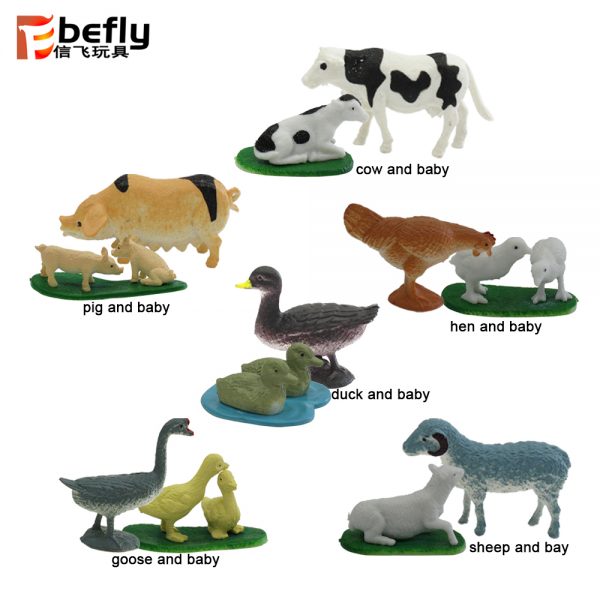 12 Kinds of cow farm animal model toys