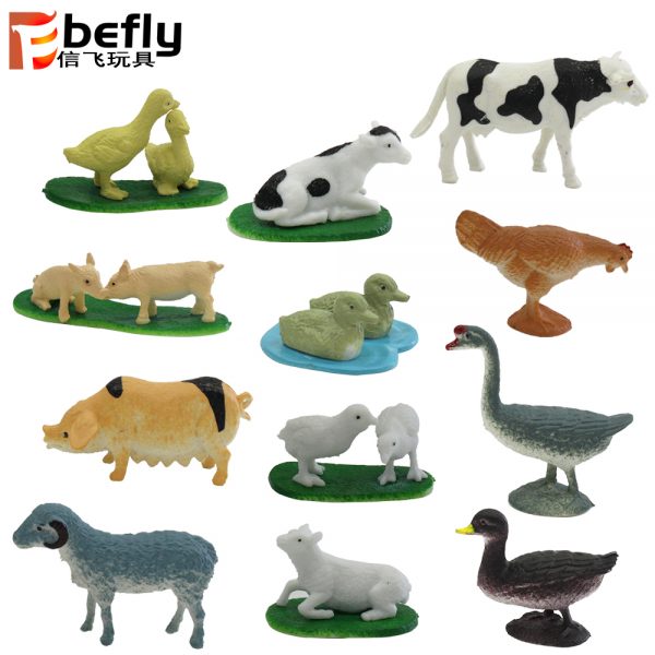 12 Kinds of cow farm animal model toys