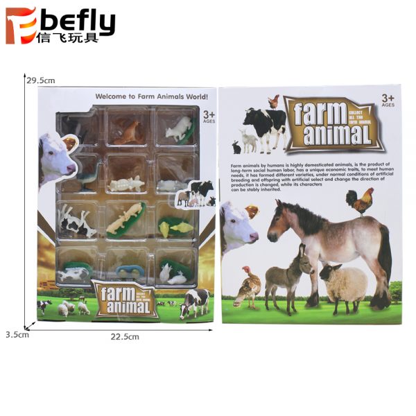 12 Kinds of cow farm animal model toys