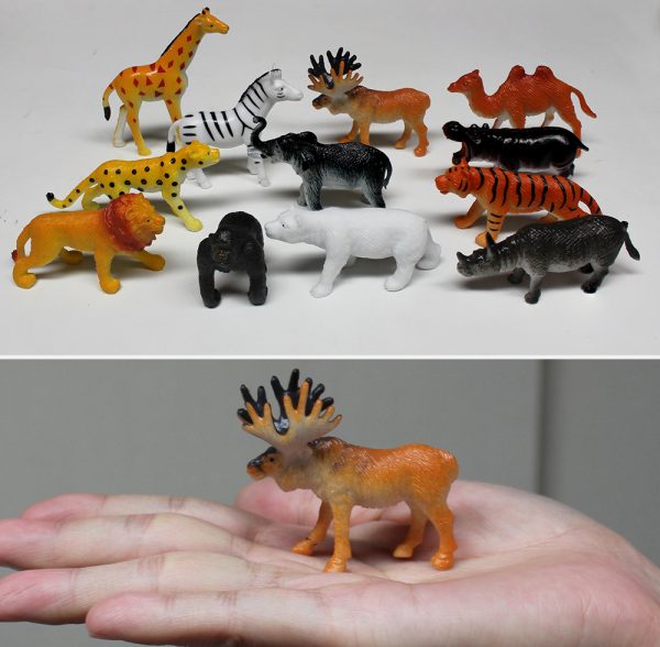12pcs Wild animals plastic model toy set