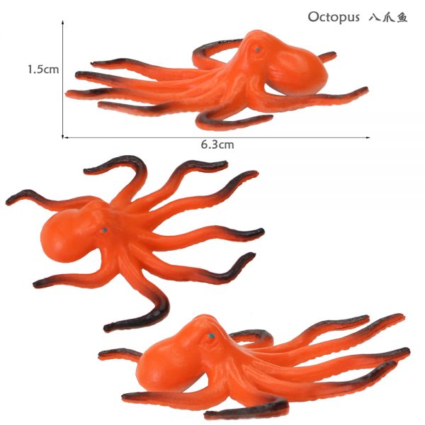 12 kinds of plastic marine animal model toy set