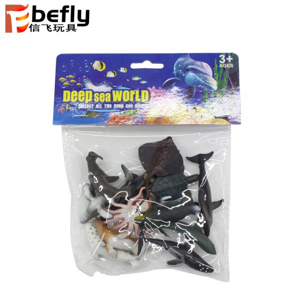 12 kinds of plastic marine animal model toy set