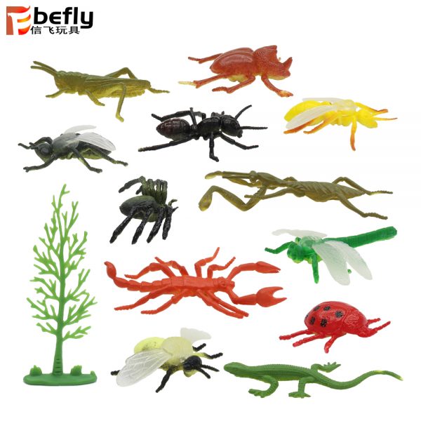 Mini plastic beetle insect toy set