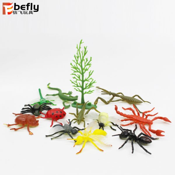 Mini plastic beetle insect toy set