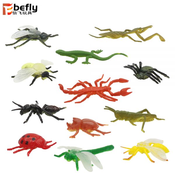 Mini plastic beetle insect toy set