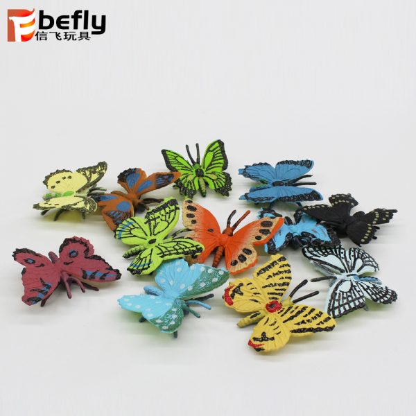 13pcs Butterflies plastic model toy with tree