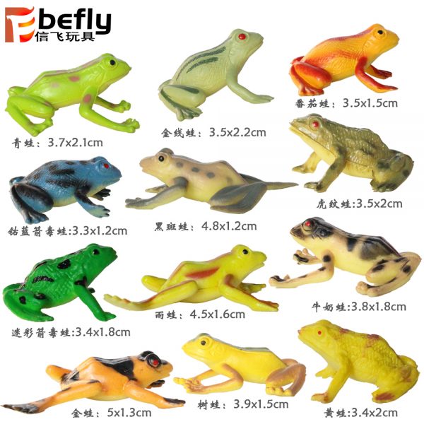 Rainforest animal plastic frog toy