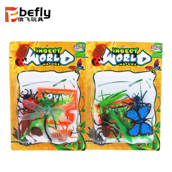 Solid small insect model plastic animals toy set