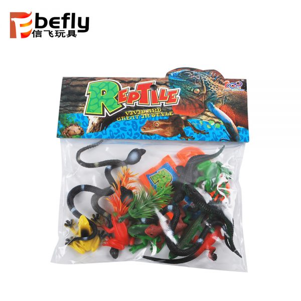Solid mini Reptile animals plastic model toy