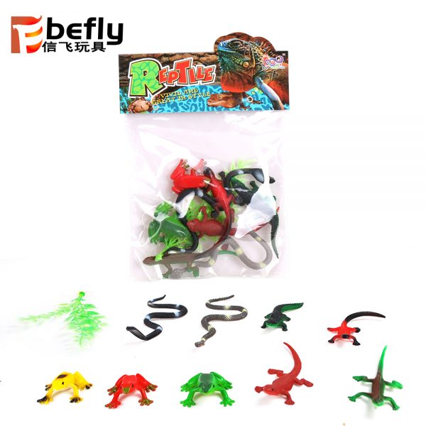 10pcs plastic reptile mini animal toy