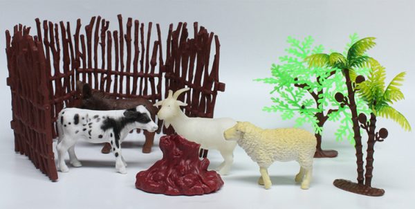 Hollow farm animal toy set