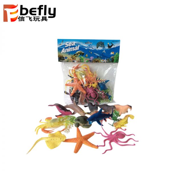 12pcs Plastic sea animal small toy set