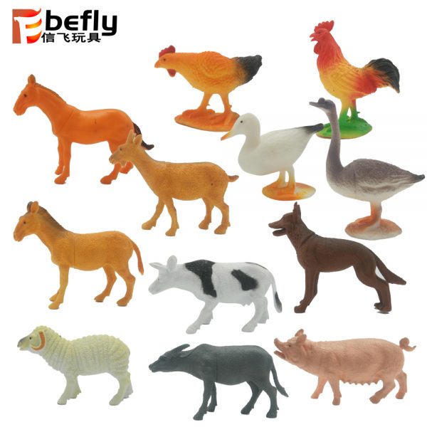 4PCS Plastic farm animal toy