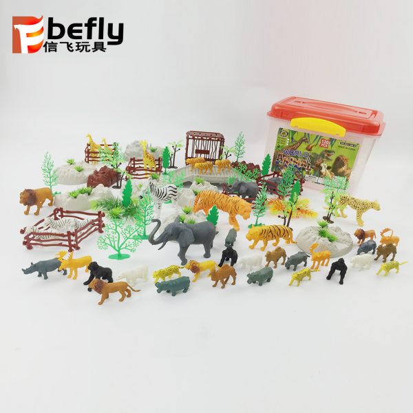 Mini wild animal plastic model toys