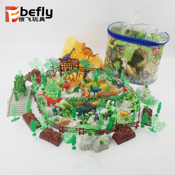 200pcs Plastic dinosaurs world model toy set