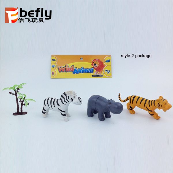 Cartoon plastic mini animal toys for kids