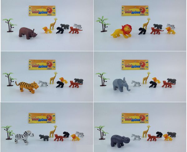 Cartoon mini plastic animal toys