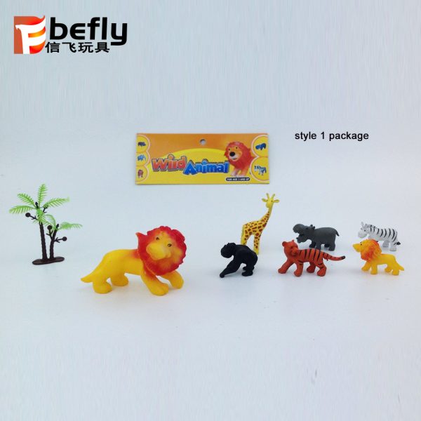 Cartoon mini plastic animal toys