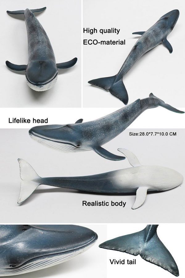 Blue whale plastic sea animals realistic model toy