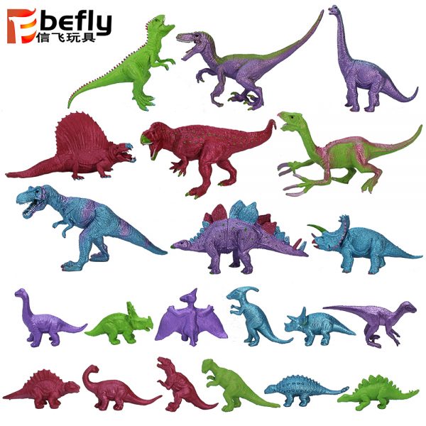 21pcs in 1 set plastic dinosaur toy