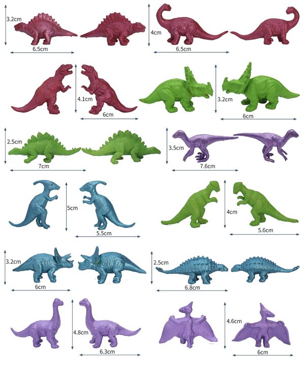 21pcs in 1 set plastic dinosaur toy