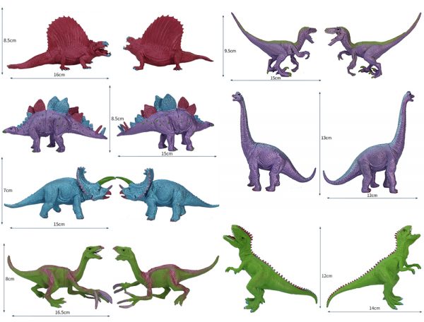 21pcs in 1 set plastic dinosaur toy