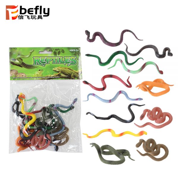 12pcs Reptile snake mini plastic animals toys