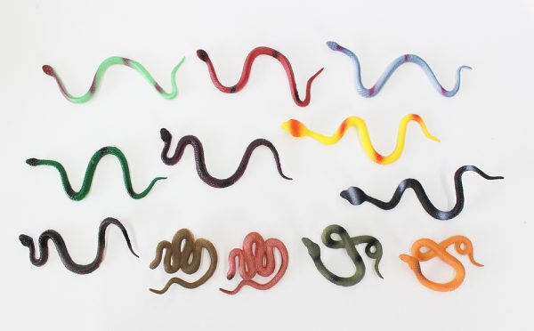 12pcs Reptile snake mini plastic animals toys