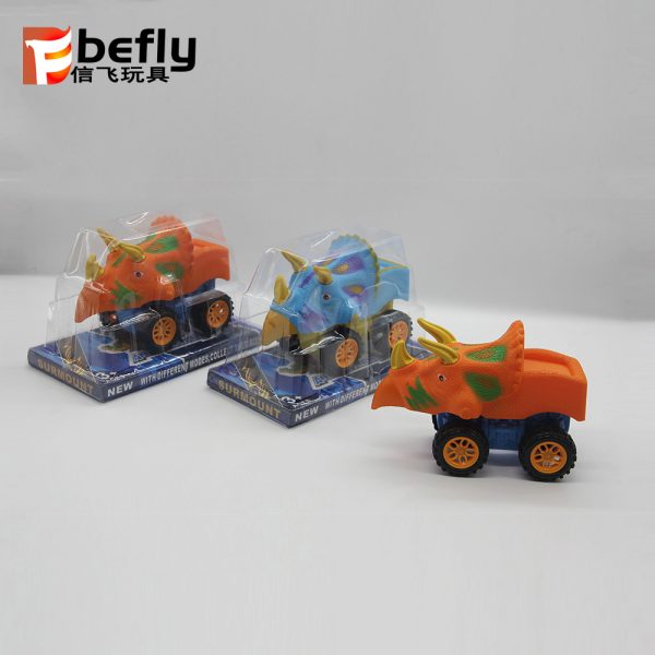 Plastic Triceratops friction dinosaur truck toy