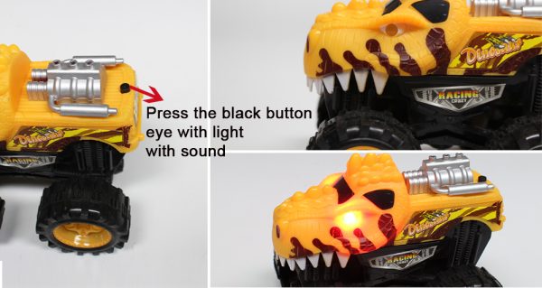 With light friction dinosaur trailer car toy with dinosaur