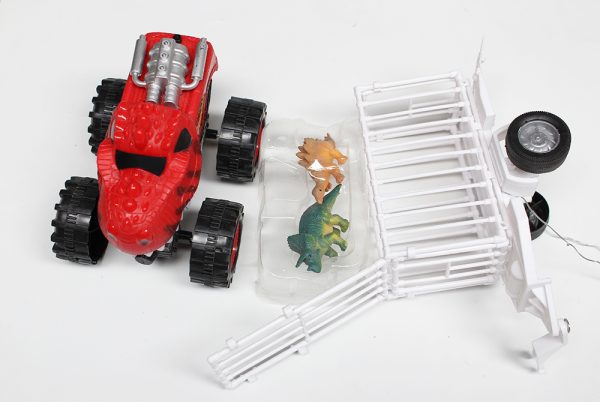 Friction power plastic dinosaur truck toy with dinosaur