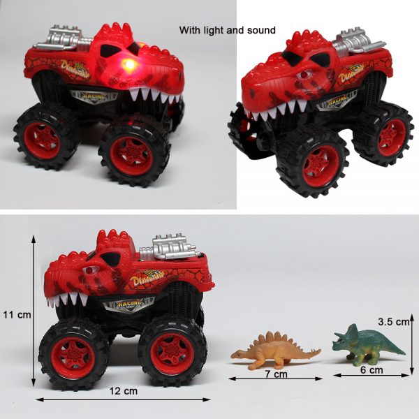 Friction power plastic dinosaur truck toy with dinosaur