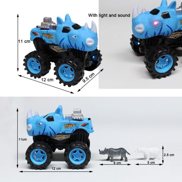 Plastic friction animal truck toy with animal