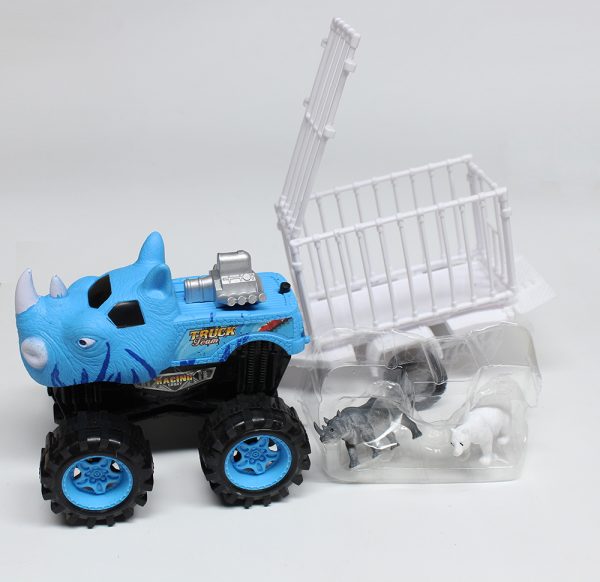 Plastic friction animal truck toy with animal