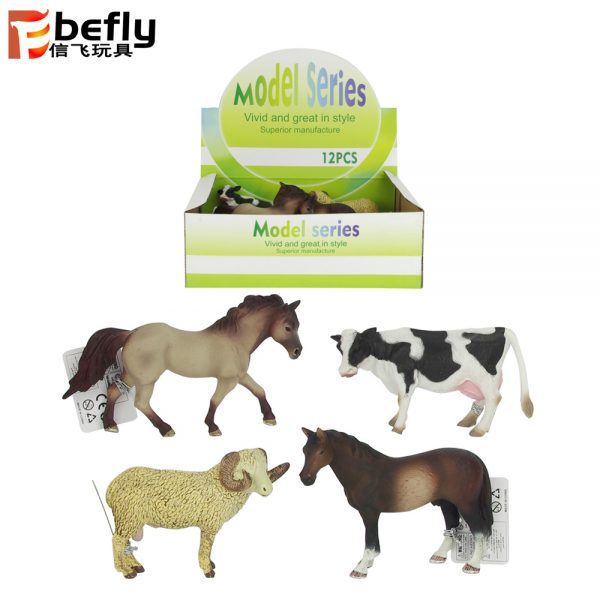 Solid farm animal plastic model toy