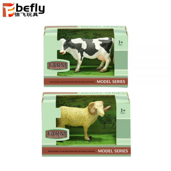 Vivid solid farm animal mini plastic toys