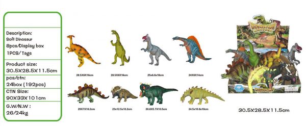 Vinyl stuffed dinosaur toy for children