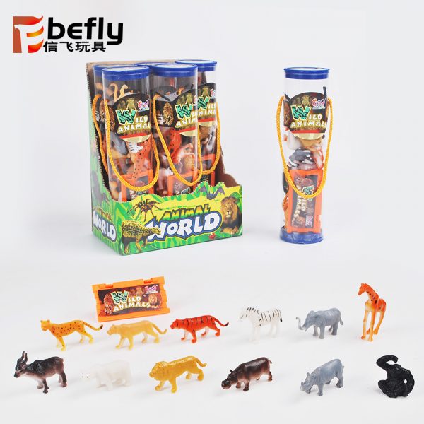 Plastic solid wildlife model little toy animals