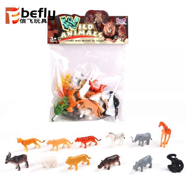 Zoo park plastic mini toy animal set