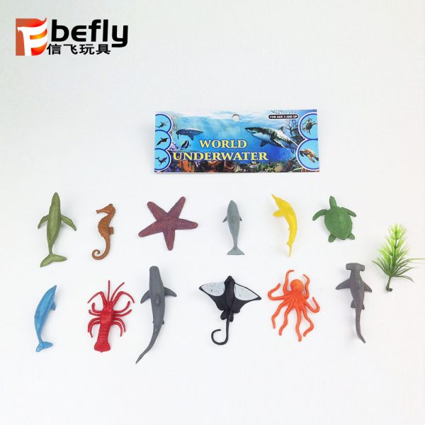 Promotions sealife play set small plastic animal toys