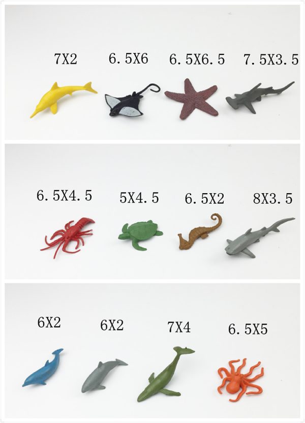 Promotions sealife play set small plastic animal toys