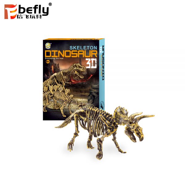 DIY assembly educational triceratops toy dinosaur skeleton