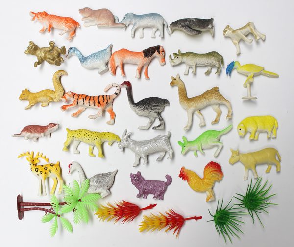 Small hollow plastic animal toy