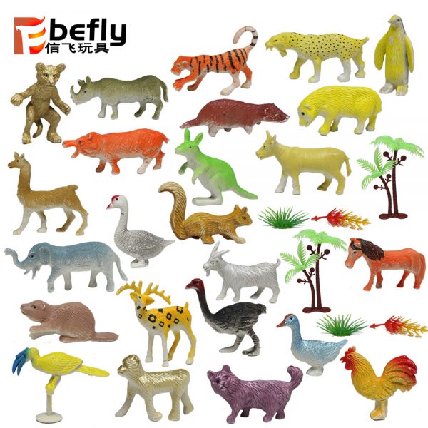 Small hollow plastic animal toy