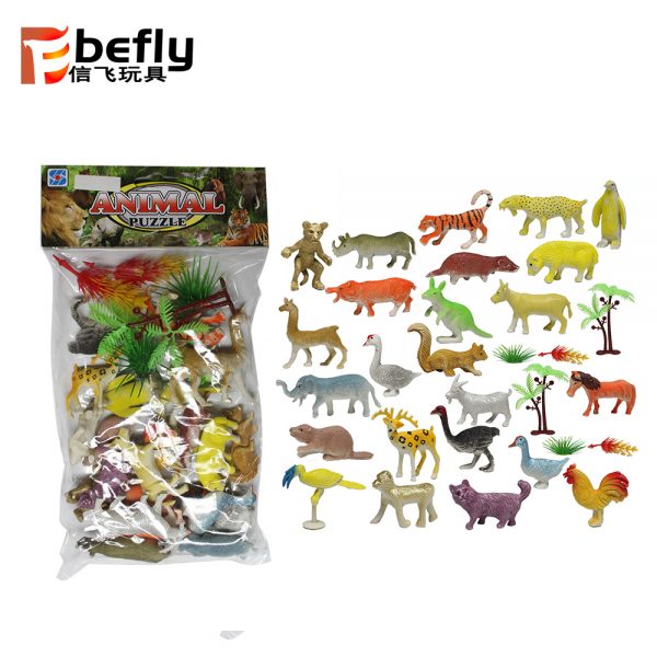 Small hollow plastic animal toy
