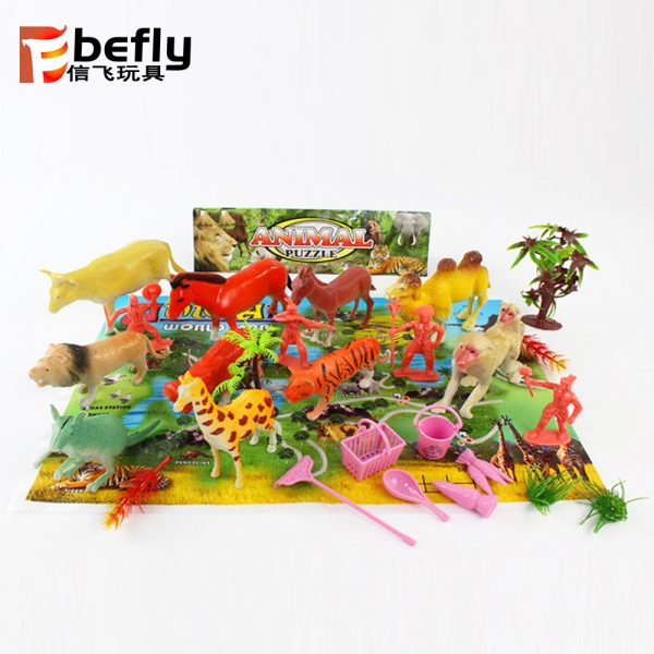 Plastic zoo animal model toy