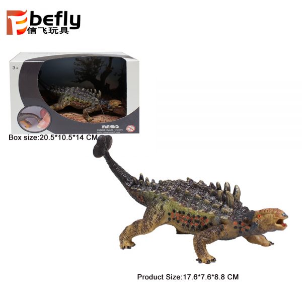 Saichania model plastic soft TPR solid dinosaur toy